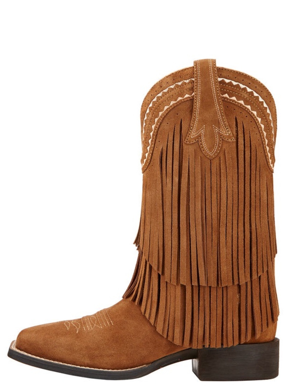 NEW Ariat Fringe WST Square Toe Suede Boots Size 9